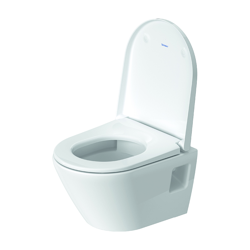 Duravit D-Neo Wand-WC Compact, rimless, mit WC-Sitz weiß, Tiefspüler