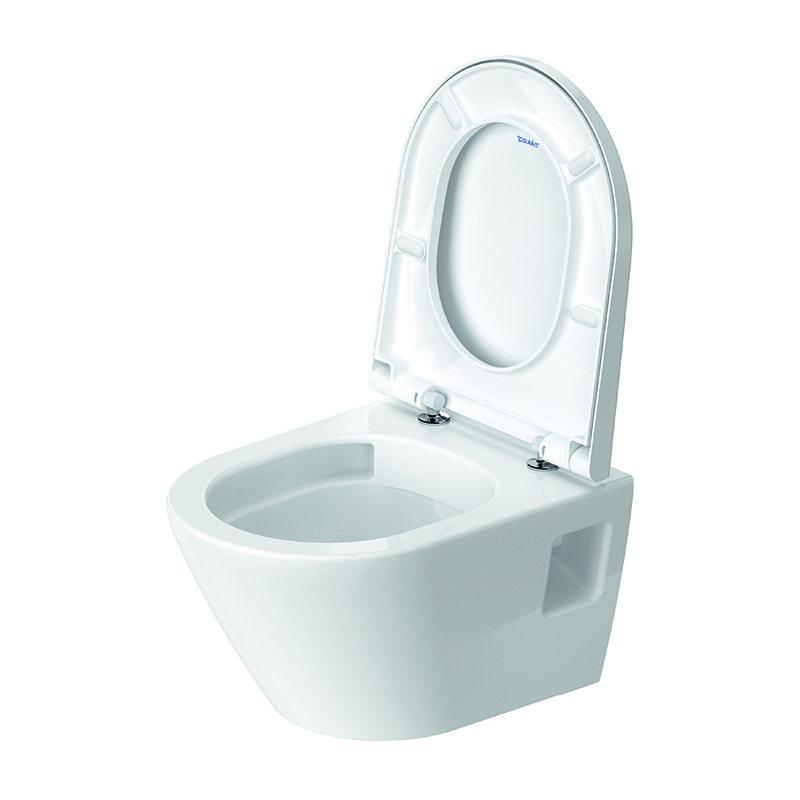 Duravit D-Neo Wand-WC Compact, rimless, mit WC-Sitz weiß, Tiefspüler
