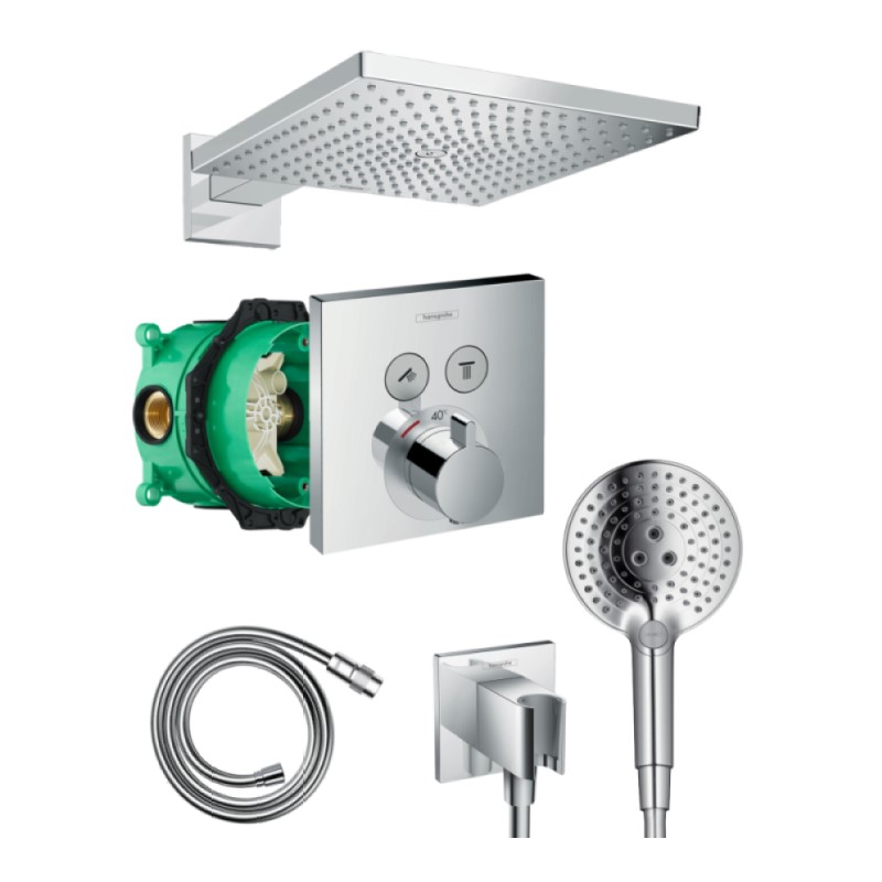 Hansgrohe Shower Select Duschsystem Unterputz mit Kopfbrause Raindance E300 & iBox