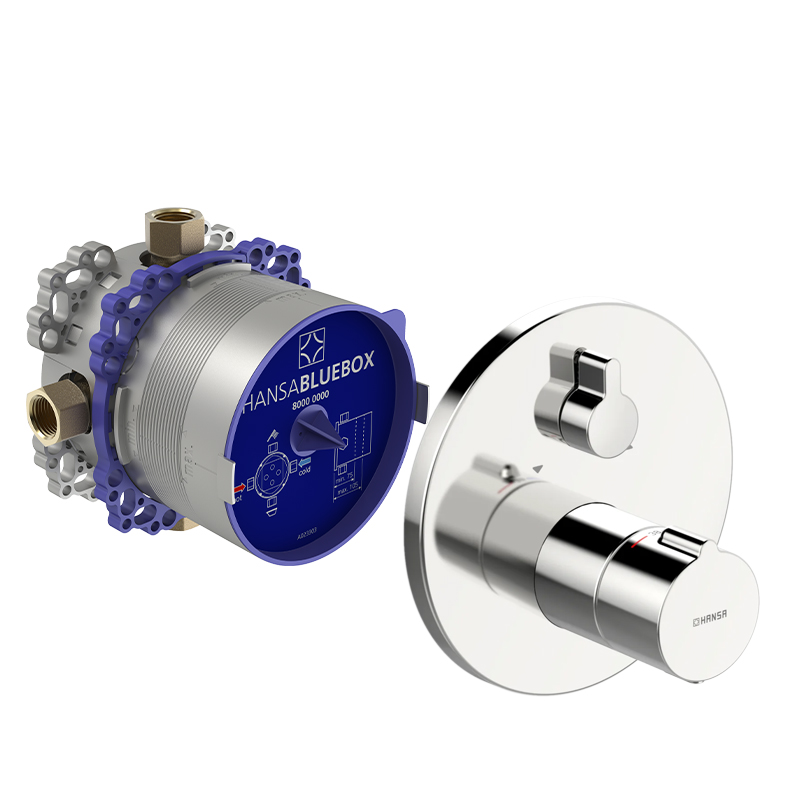 Hansa Home Wannen-Thermostat-Batterie Set mit Bluebox Grundkörper