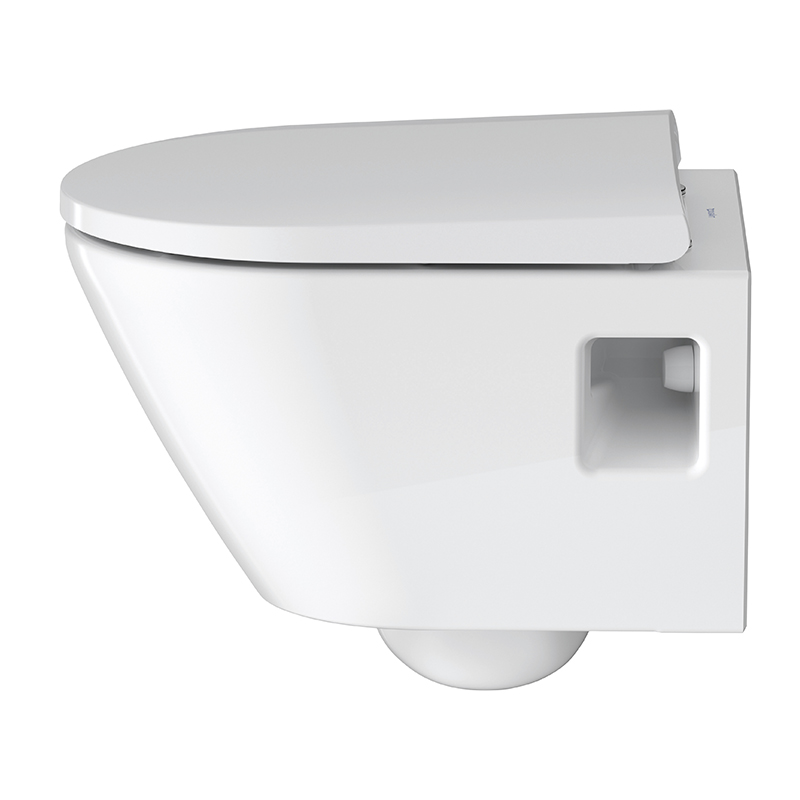 Duravit D-Neo Wand-WC Compact ohne Spülrand, weiß, Tiefspüler
