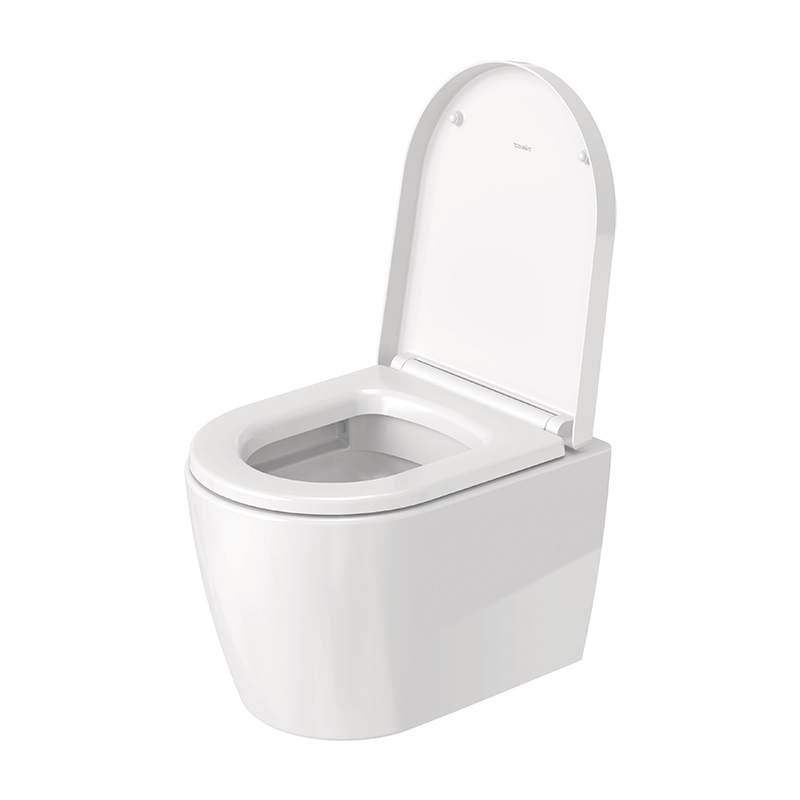 Duravit ME by Starck Wand-WC Compact Set, rimless, mit WC-Sitz weiß, Tiefspüler