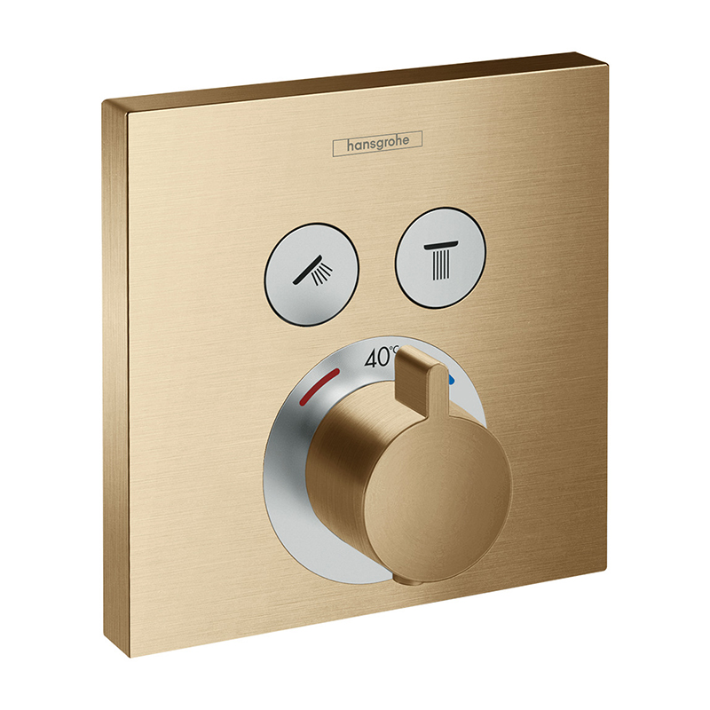 Hansgrohe ShowerSelect Thermostat Unterputz für 2 Verbraucher bronze gebürstet
